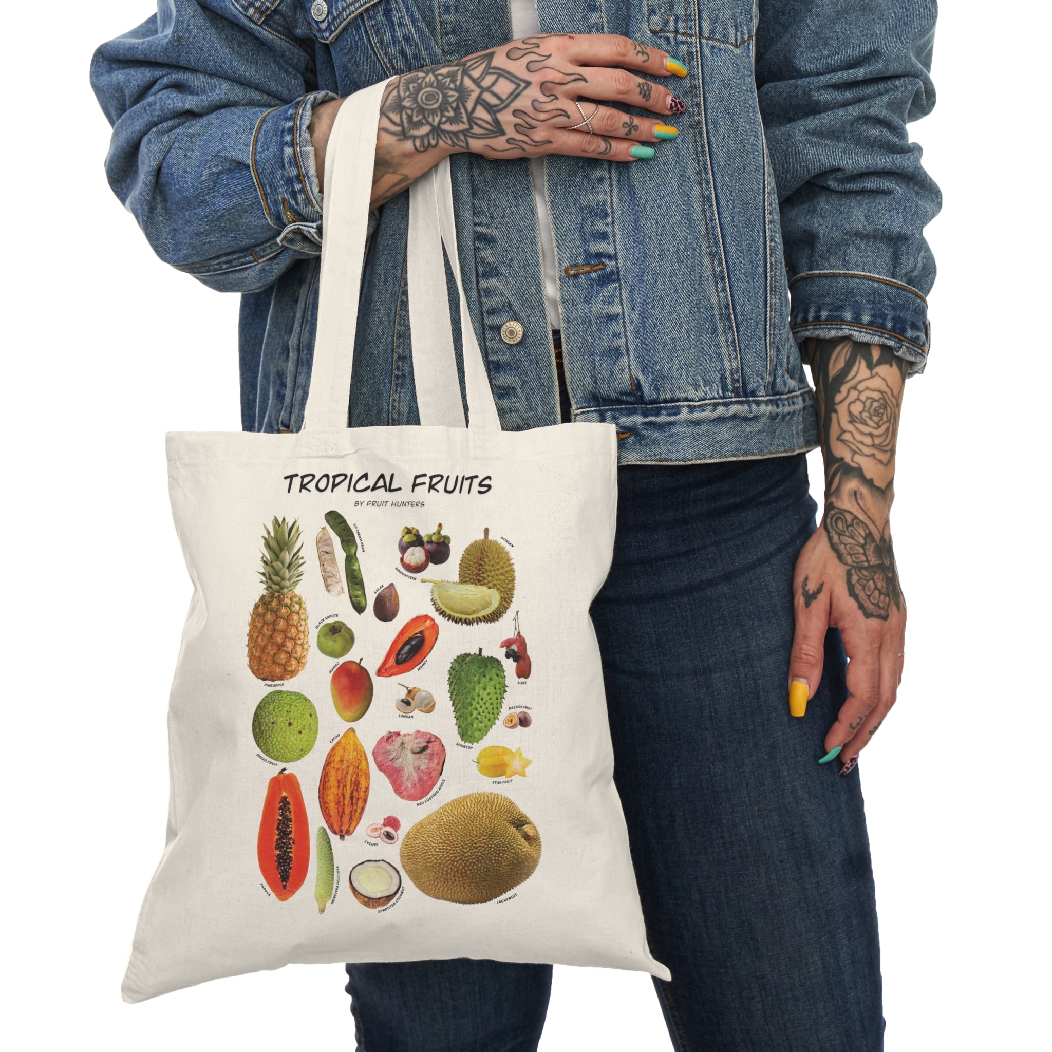 Tropical Fruits Natural Tote Bag