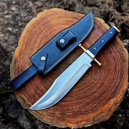 Handmade Bowie Knife – D2 Steel Blade & Buffalo Horn Handle