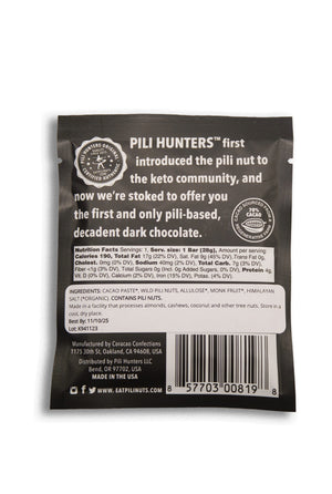 Pili Hunters™ Keto PiliBar - Ultimate Keto Dark Chocolate Ultra low Carb