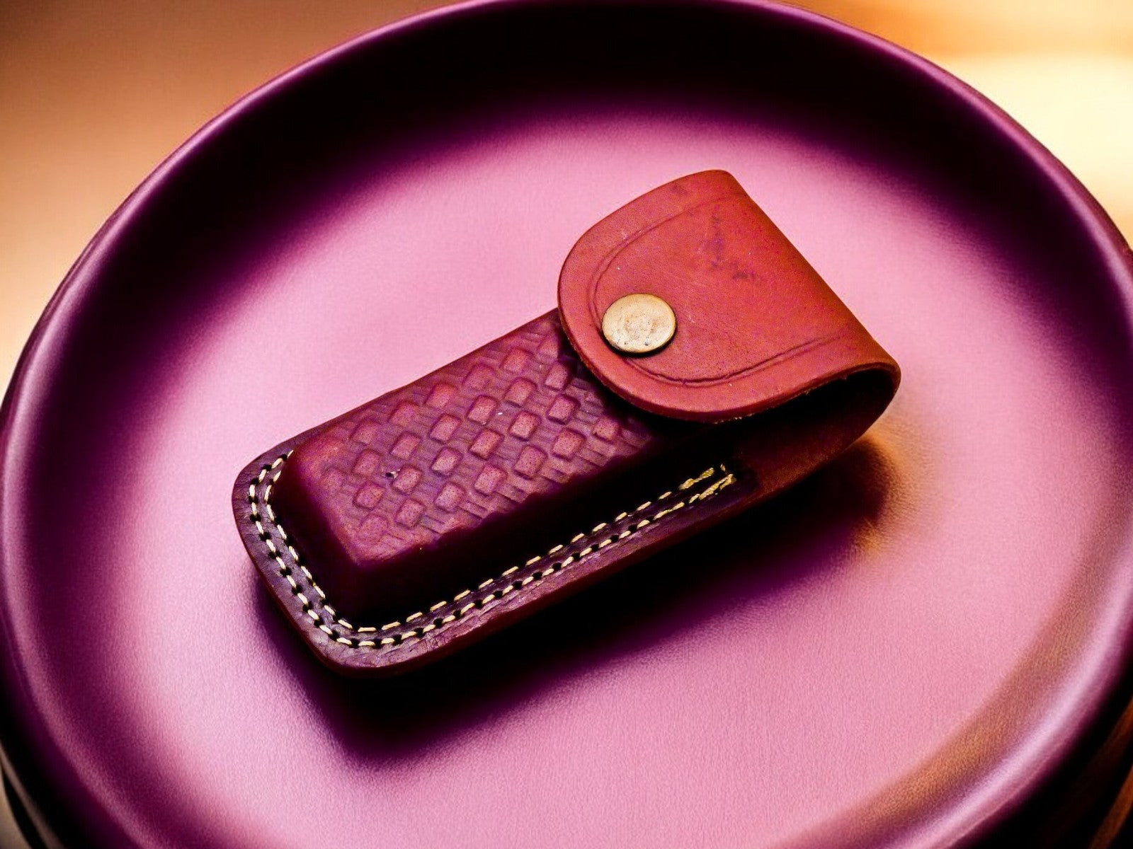 Handmade Stainless Steel Pocket Knife with Exotic Wood