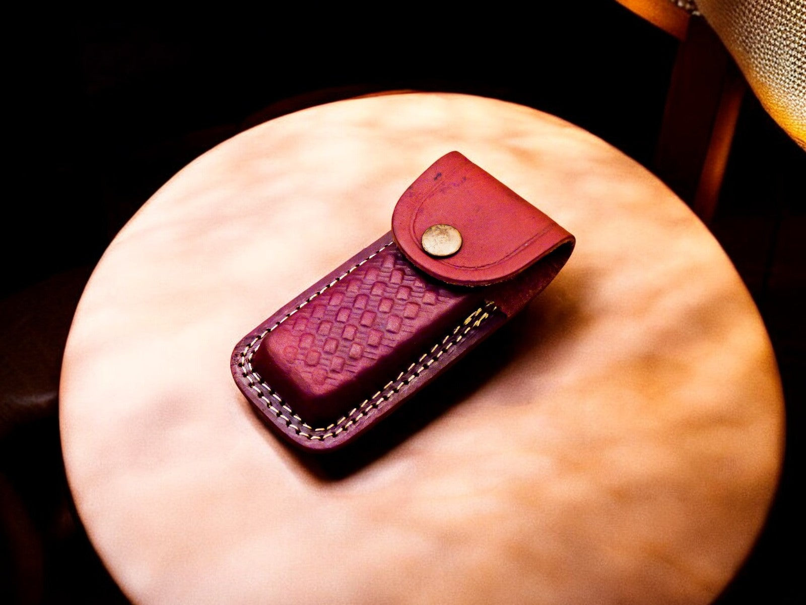 Handmade Stainless Steel Pocket Knife with Rosewood Handle