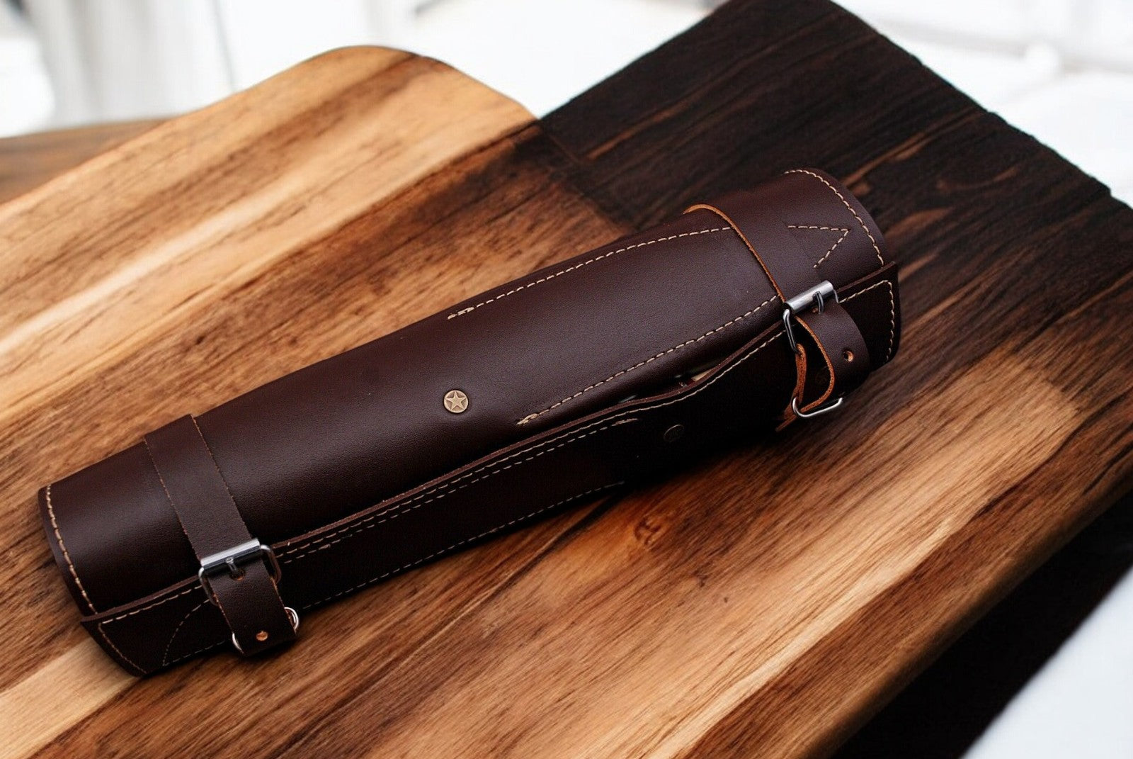 Handmade Damascus Kitchen Knives Set – Exotic Wood & Bone