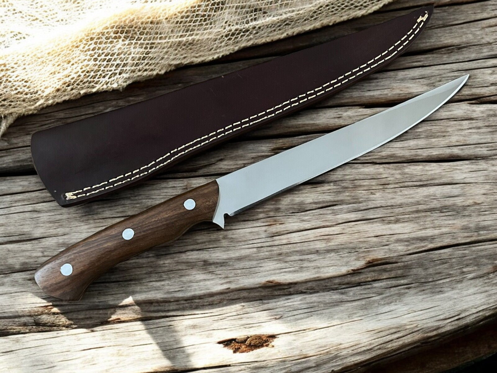 Premium 13.4" Handmade Fillet Knife with Rosewood Handle