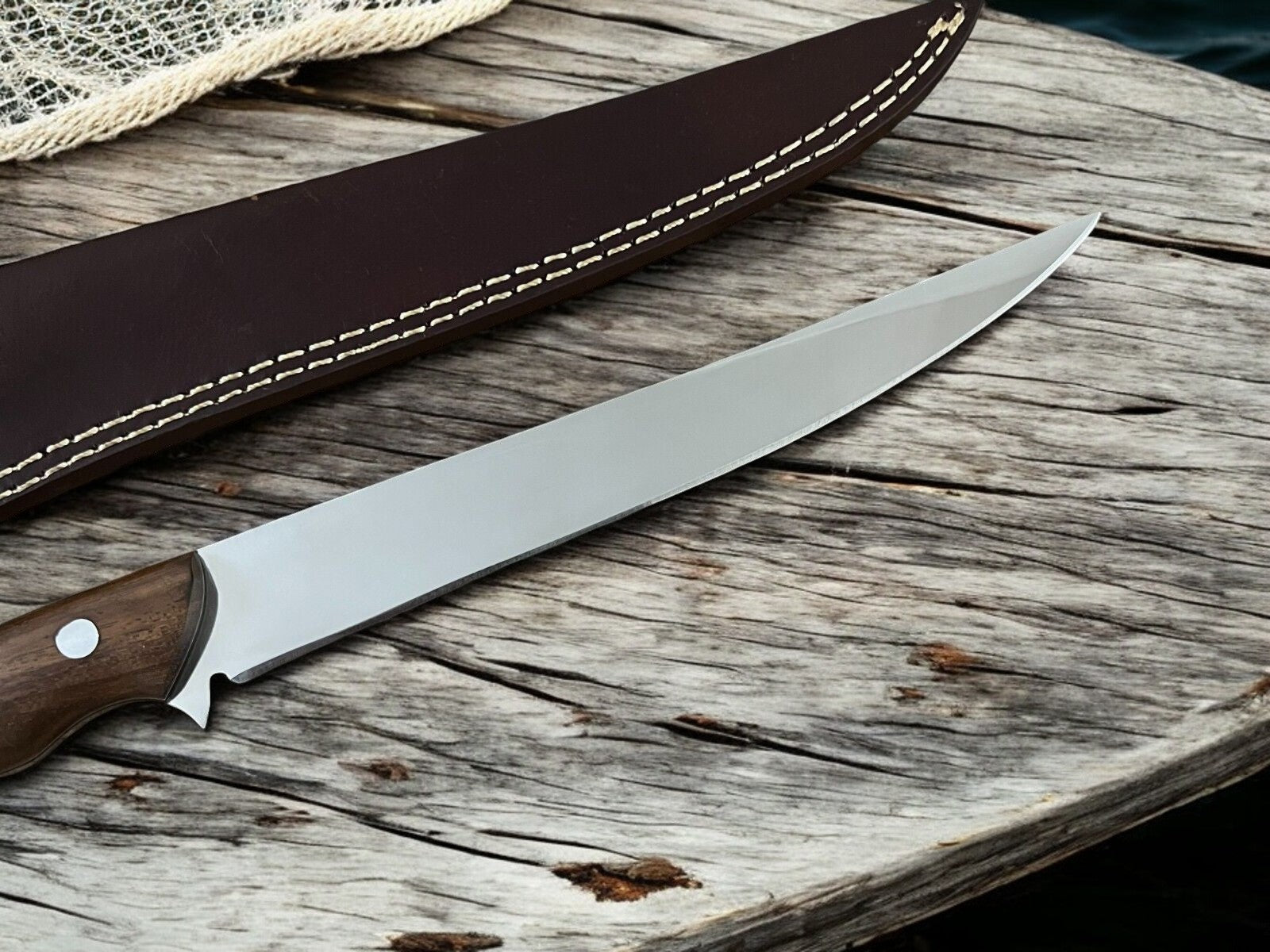 Premium 13.4" Handmade Fillet Knife with Rosewood Handle
